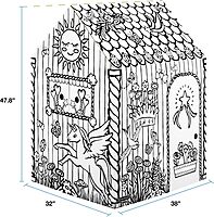 Bankers Box at Play Color in Unicorn Playhouse, Cardboard Playhouse and Life Size Craft Activity for Kids and Families