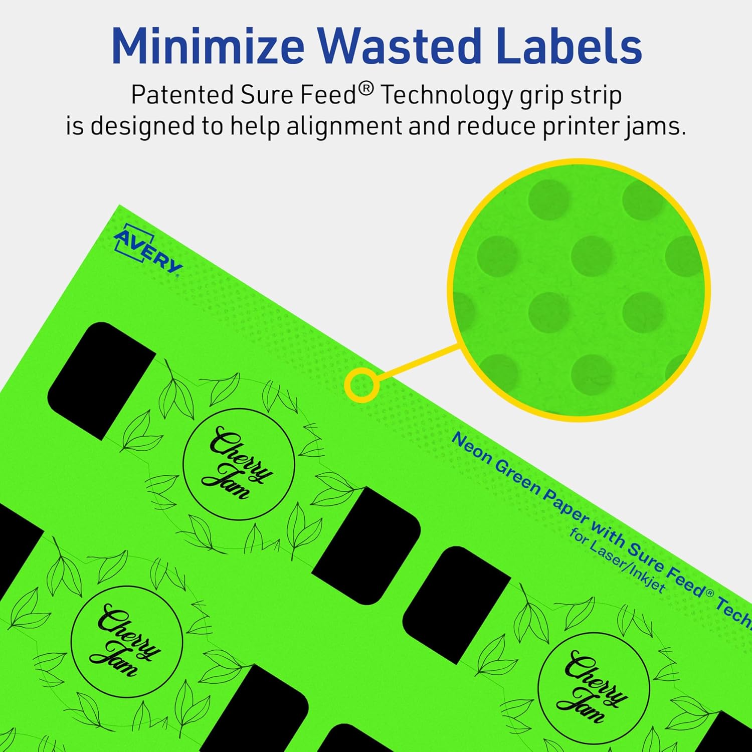 Avery Printable Wraparound Band Labels, Sure Feed Technology