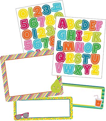 Carson Dellosa 197 School Pop Stickers, Colorful Numbers, Alphabet Letters, Classroom Labels