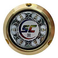 SC3 3" Bronze LED Underwater Boat Light - Color-Changing (RGBW) - 24 Watts - Tempered Glass Lens Color Changing