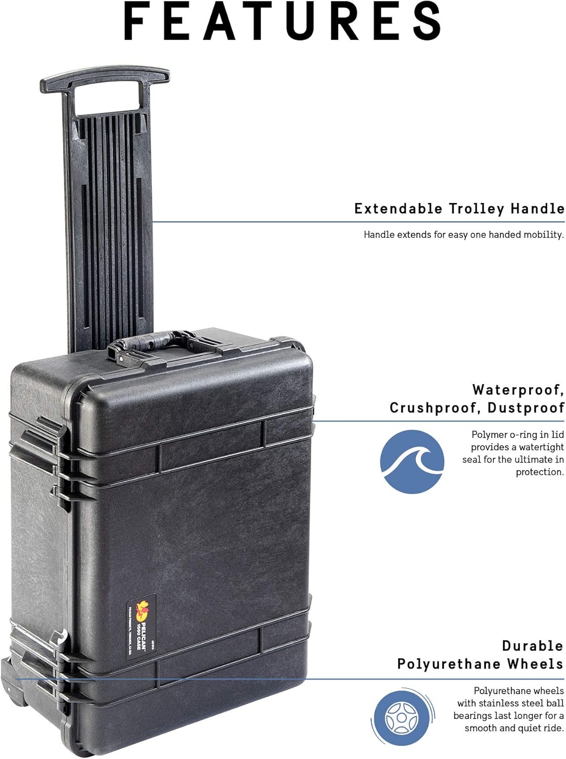 Pelican 1560 Protector Case with Wheels