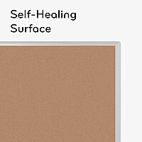 U BRANDS Cork Bulletin Board, Silver Aluminum Frame