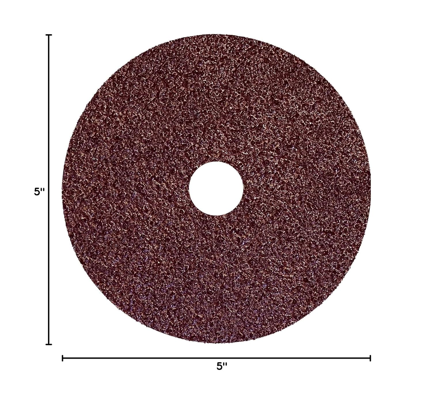 Weiler 59501 Tiger 7/8" Arbor, 5" Diameter, 24 Grit, Aluminum Oxide, Fiber Backing, Resin Fiber Disc