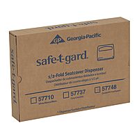 Safe-T-Gard 1/2 Fold Toilet Seat Cover Dispenser by GP PRO (Georgia-Pacific); Black; 57748; 16.375" W x 2.500" D x 11.750" H