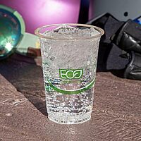 ECO PRODUCTS GreenStripe Clear Compostable 9oz PLA Plastic Cups, Case of 1000, Disposable Renewable Plant-Based Cold Cups