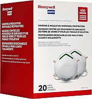 Honeywell NIOSH-Approved N95 Respirator Mask for Airborne Particulates, 20-Pack (RWS-54003)