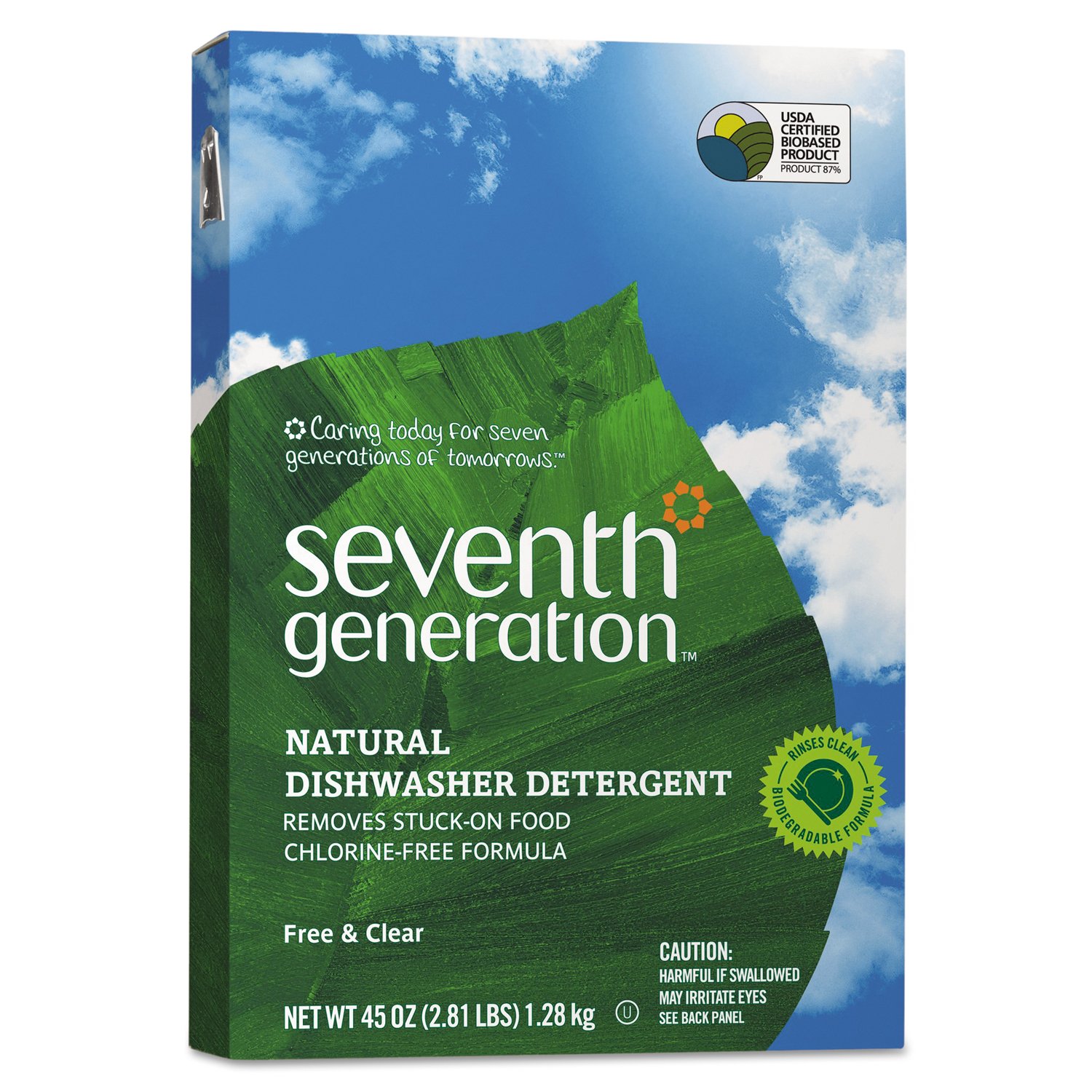 Seventh Generation SEV 22150 Natural Automatic Dishwasher Powder, Free and Clear