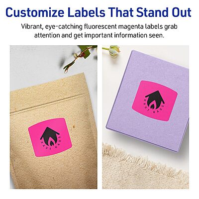 Avery Printable Arched Square Labels with Sure Feed Technology, Print-to-The-Edge, Laser/Inkjet