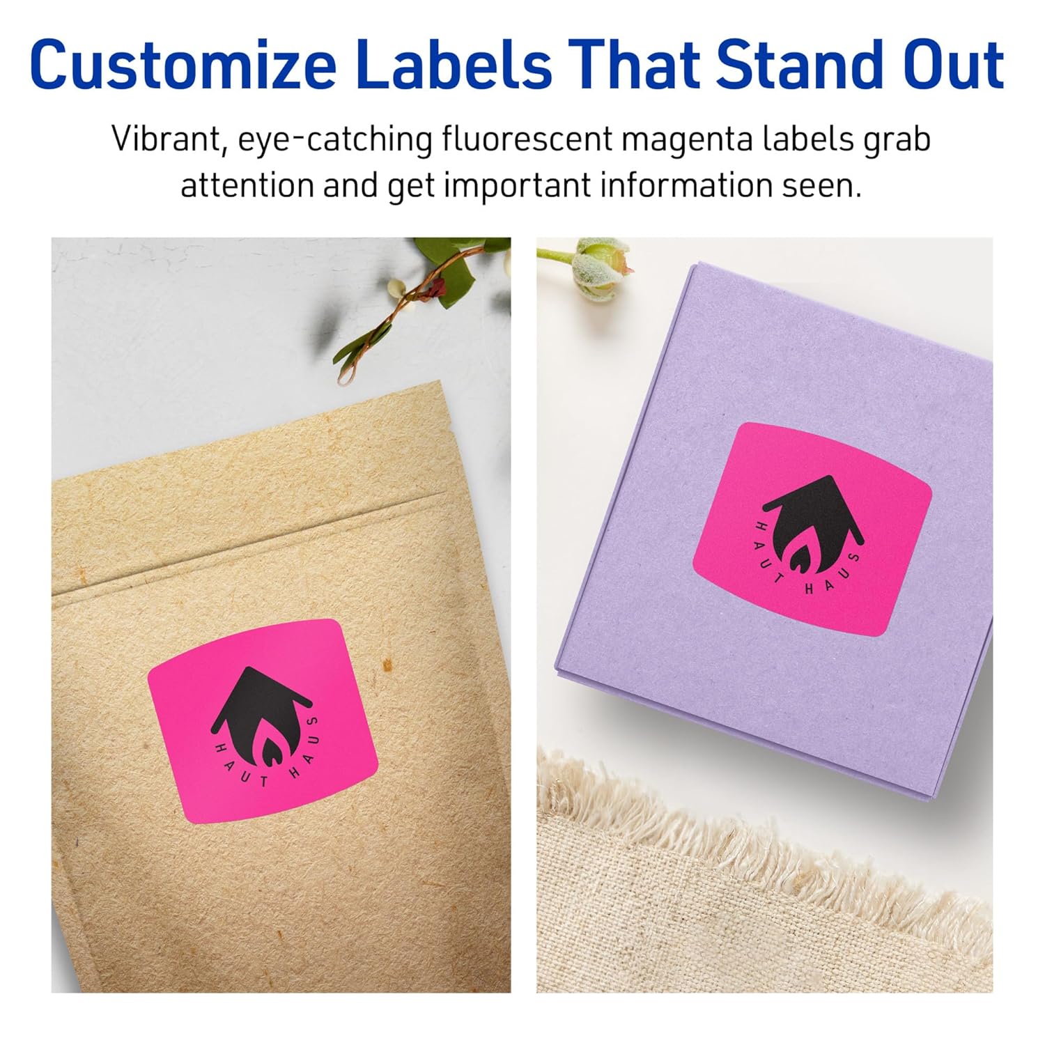 Avery Printable Arched Square Labels with Sure Feed Technology, Print-to-The-Edge, Laser/Inkjet