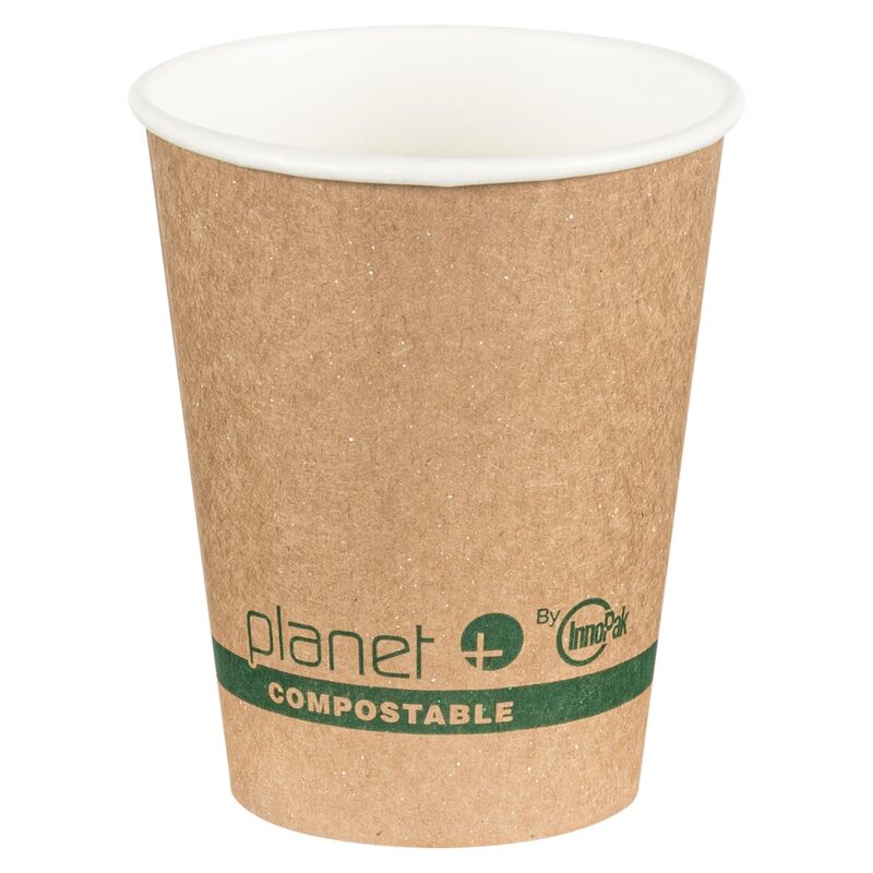 Planet+ 100% Compostable PLA Laminated Double-Wall Insulated Hot Cup, 12-Ounce, 1000-Count Case (PLC-12-DW)