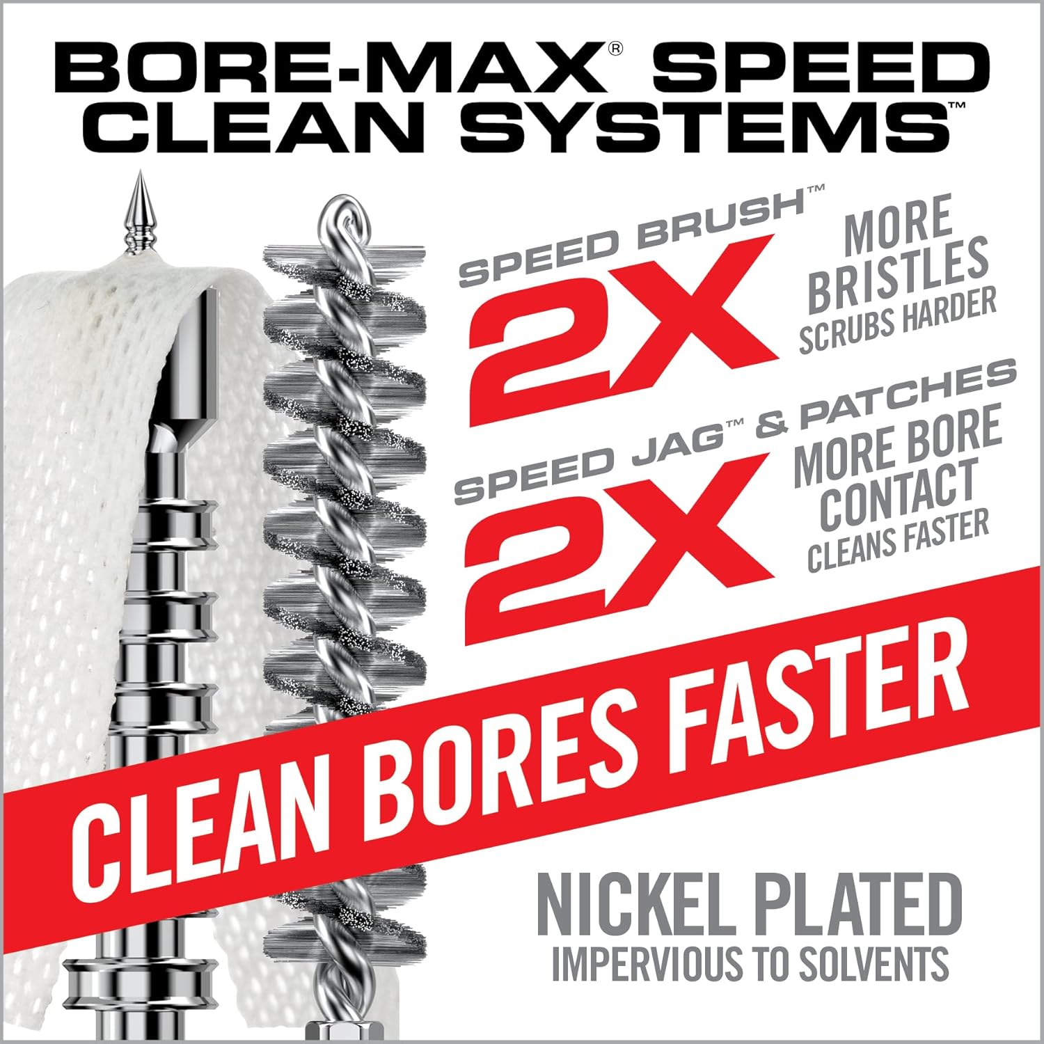 REAL AVID Bore-Max Speed Jag & Speed Patches Gun Cleaning Supplies