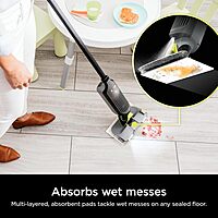 Shark VACMOP Pro Cordless Hard Floor Cleaner, Vacuum and Spray Mop, Powerful Suction, Lightweight, LED Headlights