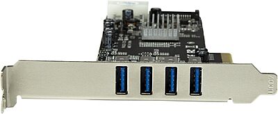 StarTech.com 4-Port USB 3.0 PCI Express Card Adapter - PCIe SuperSpeed USB 3.0 Expansion Card w/ 2 Dedicated 5Gbps Channels