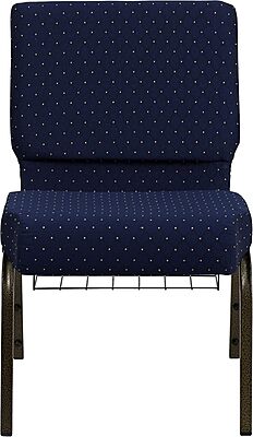 Flash Furniture HERCULES Series 21''W Padded Church Chair with Book Rack