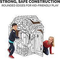 Bankers Box at Play Color in Halloween Playhouse, Cardboard Playhouse and Life Size Craft Activity for Kids and Families