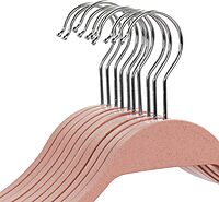Elama Home 20 Piece Biodegradable Coat Hangers in Pink (ELH-20) (Pack of 2) 20 Piece Set (Pack of 2)