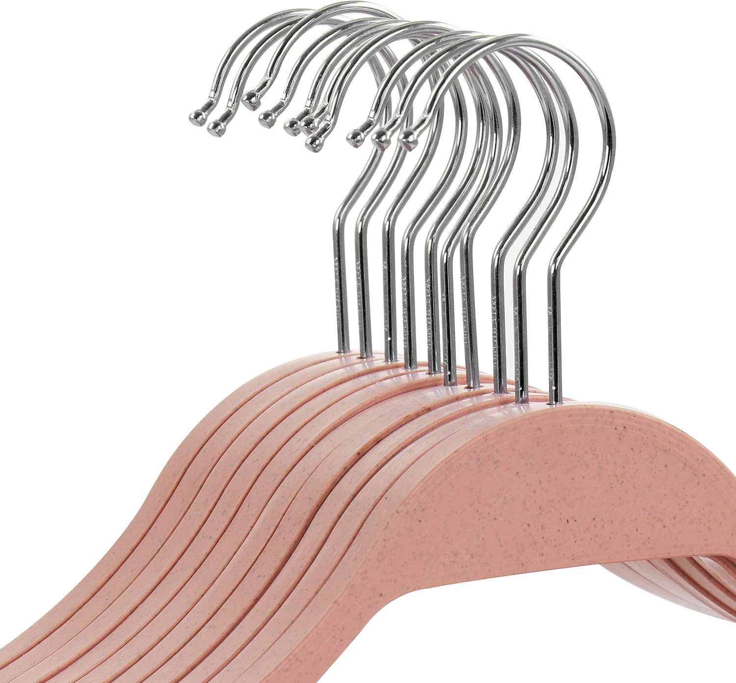 Elama Home 20 Piece Biodegradable Coat Hangers in Pink (ELH-20) (Pack of 2) 20 Piece Set (Pack of 2)