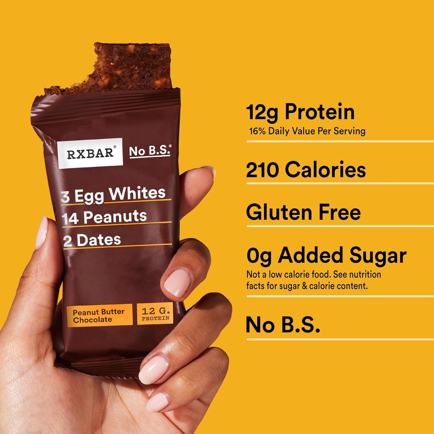 RXBAR Protein Bars, Protein Snack, Snack Bars, Peanut Butter Chocolate, 22oz Box (12 Bars) 12 Count (Pack of 1)