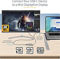 StarTech.com USB-C to Mini DisplayPort Adapter - 4K 60Hz (CDP2MDP)
