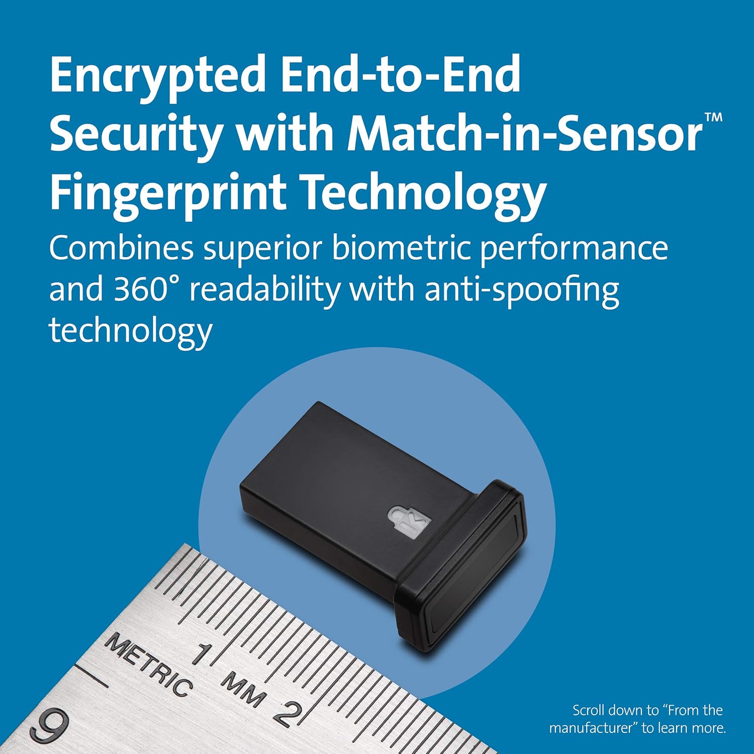 Kensington VeriMark Guard USB Fingerprint Security Key - FIDO2 & FIDO U2F
