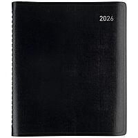 Office Depot Brand 13-Month Monthly Planner, 7" x 9", Black, January 2026 to January 2027, OD71110026