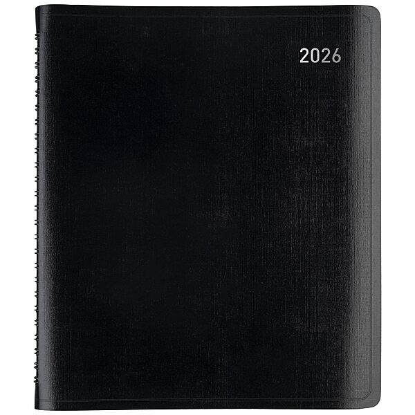 Office Depot Brand 13-Month Monthly Planner, 7" x 9", Black, January 2026 to January 2027, OD71110026