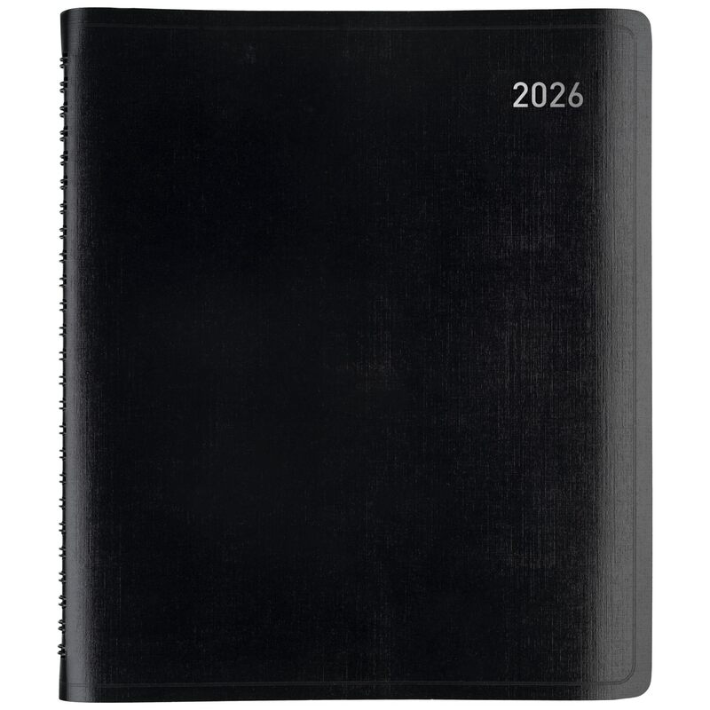 Office Depot Brand 13-Month Monthly Planner, 7" x 9", Black, January 2026 to January 2027, OD71110026