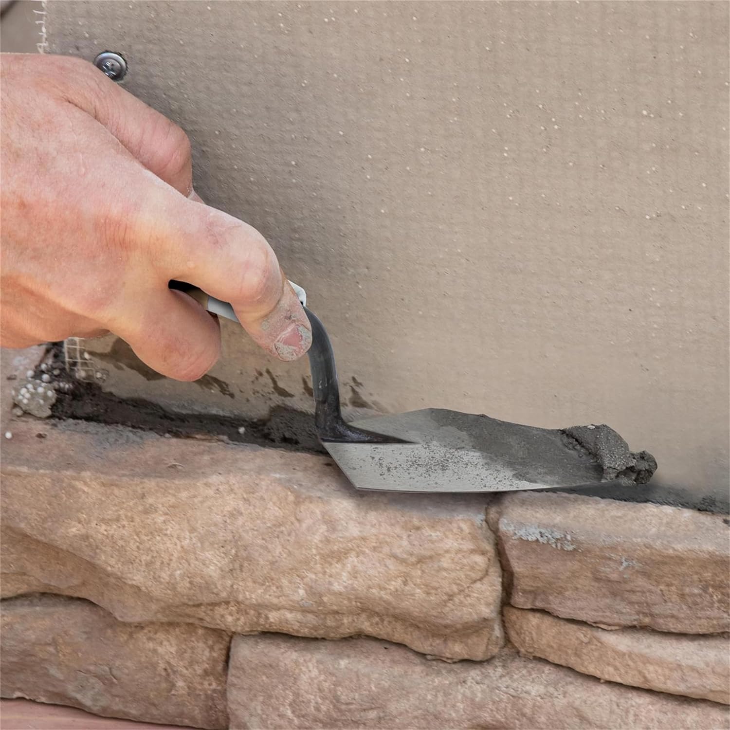 Marshalltown Masonry Pointing Trowel, Philadelphia Style, 7 Inch X 3 Inch, Wood Handle, Made In The USA, 45 7 One Size