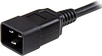 StarTech.com 3ft (1m) Heavy Duty Extension Cord, IEC 320 C13 to IEC 320 C20 Black Extension Cord, 15A 125V, 14AWG