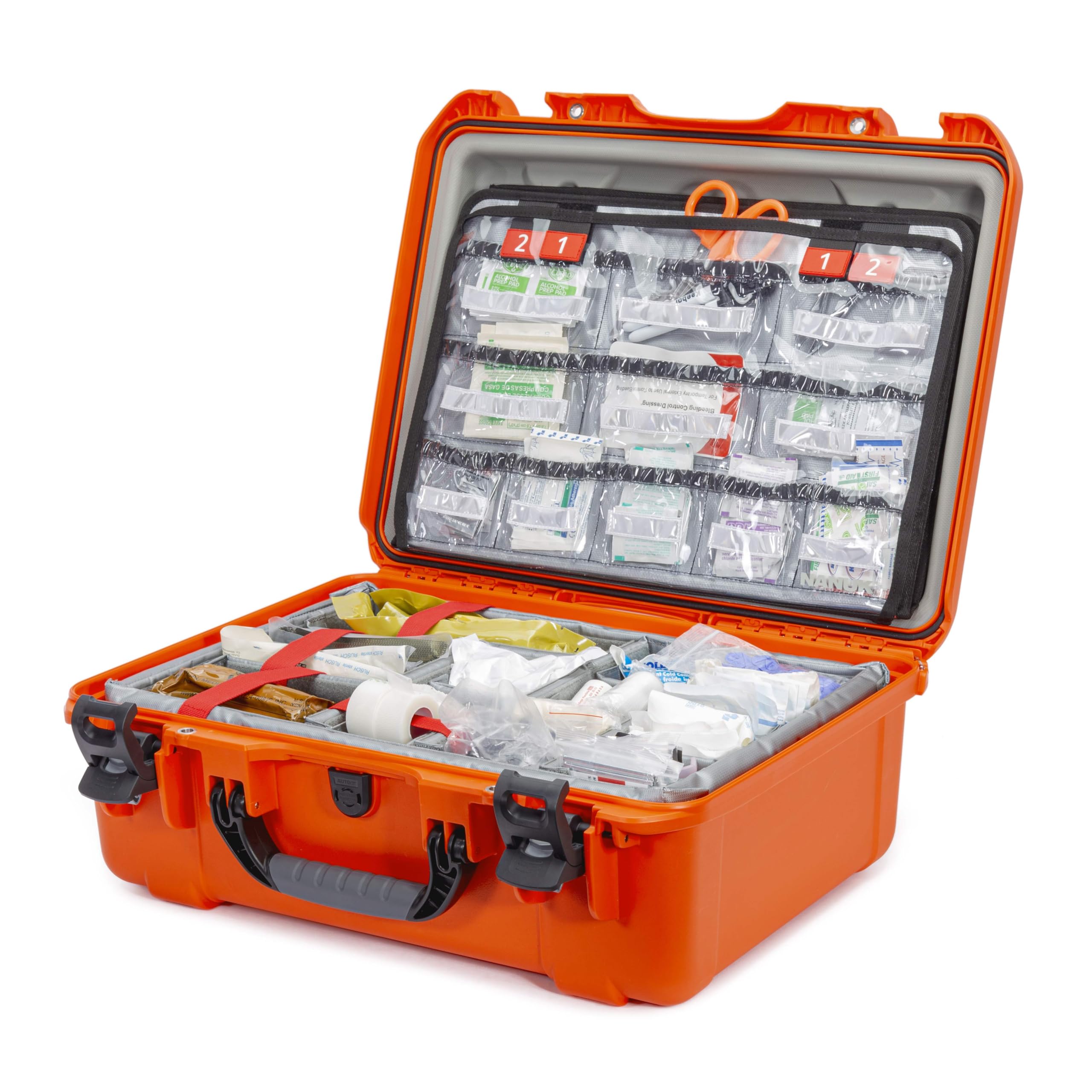 Nanuk 940 EMS Emergency Medical Service/First Aid Hardcase with Lid Organizer and Divider System (Orange) 940 EMS Orange