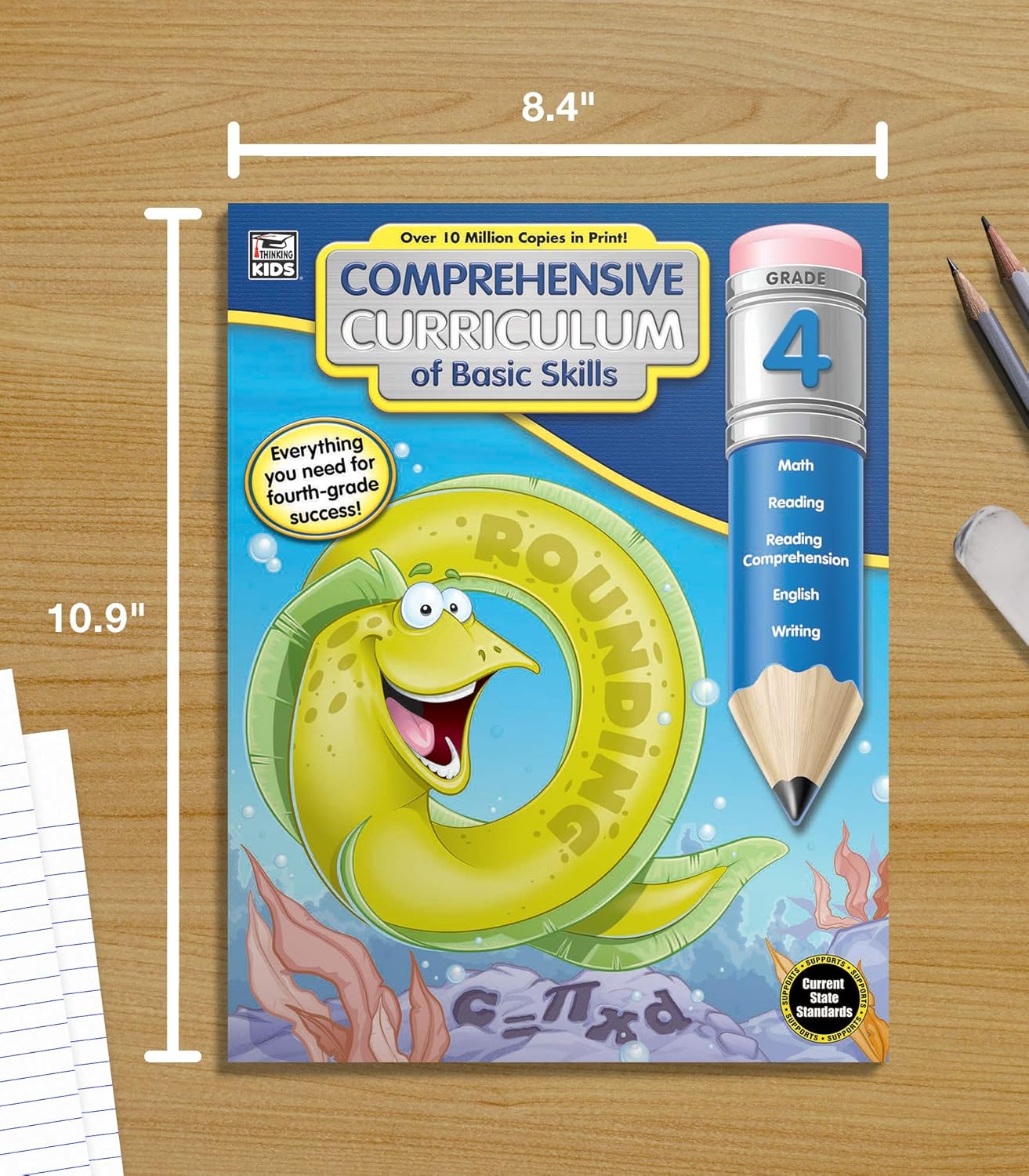 Carson Dellosa Comprehensive Curriculum of Basic Skills 4th Grade Workbook, Reading Comprehension, Language Arts, Spelling