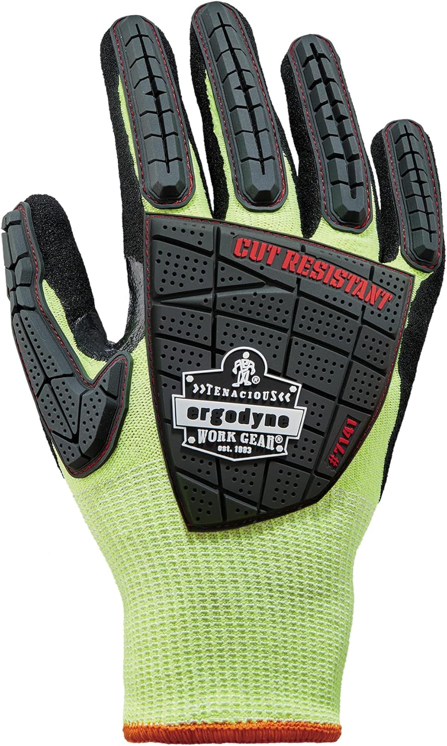 Ergodyne ProFlex 7141 Hi-Vis Nitrile-Coated DIR Level 4 Cut-Resistant Gloves