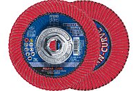 PFERD POLIFAN®-Curve Radial Type Flap Disc - 4-1/2" x 5/8-11" Thread, 60 Grit Ceramic Oxide