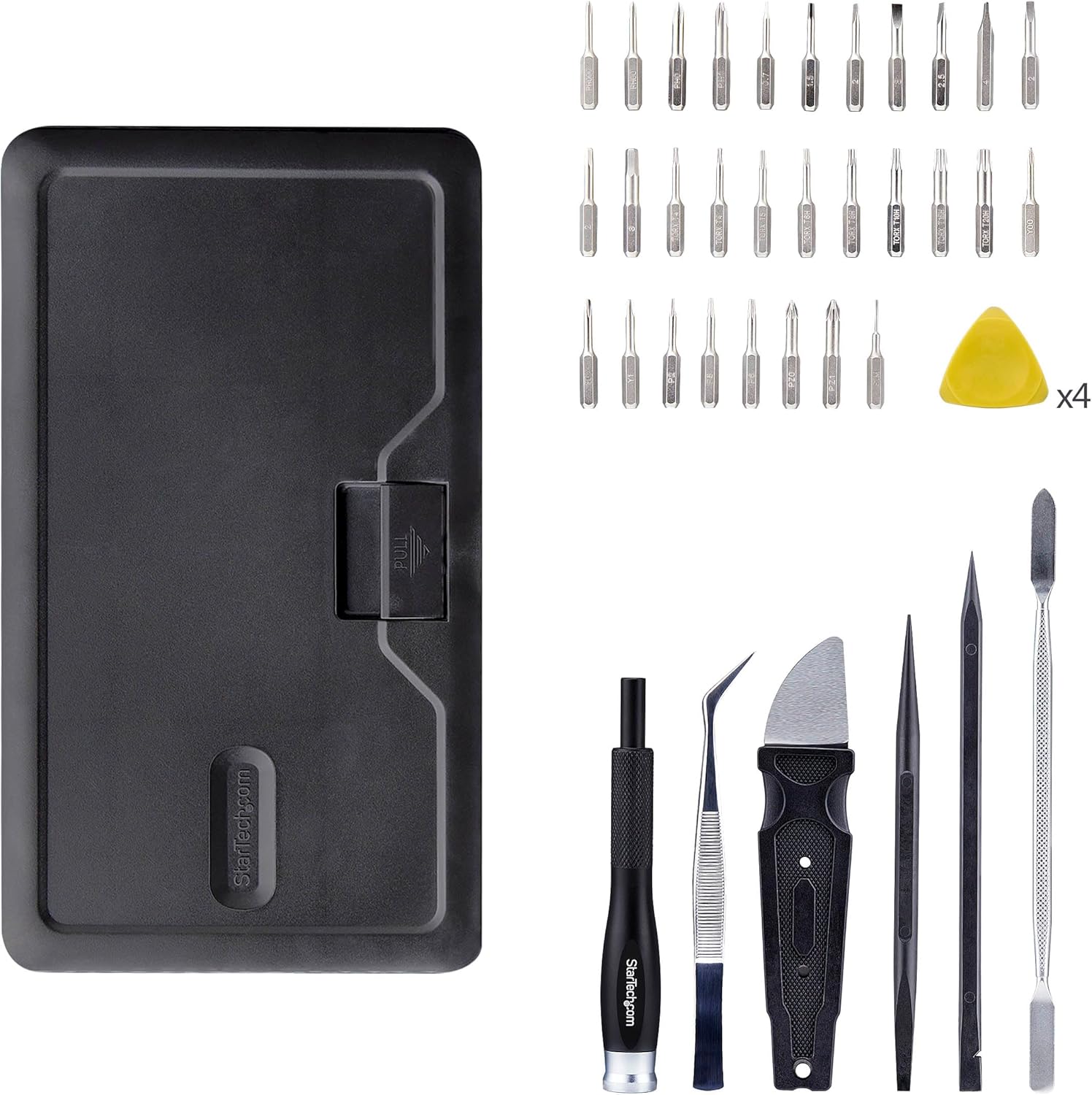 StarTech.com 40-Piece Computer Repair Toolkit for Laptop, PC, Electronics, 30-Bit Screwdriver Set, Magnetic Tray, Pry Tools