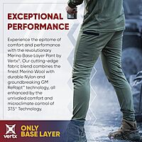 VERTX Mens Merino Wool Base Layer Pants