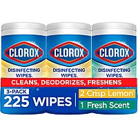 Clorox Disinfecting Wipes Value Pack, Cleaning Wipes, 75 Count Each, Pack of 3 (Package May Vary) Standard Packaging