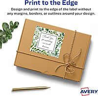 Avery Matte White Square Labels, Sure Feed Technology, 3" x 3", Printable