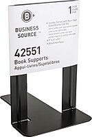 Business Source Heavy-gauge Steel Book Supports - 8.50inx9inx 6in Depth - Desktop - Non-skid Base, Scratch Resistant, Stain Resistant - 42551