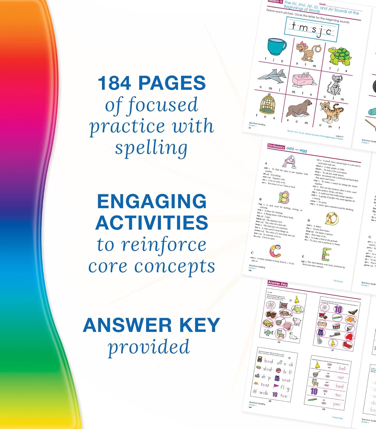 Spectrum Spelling Workbook Grade 1, Ages 6 to 7, 1st Grade Spelling Workbooks