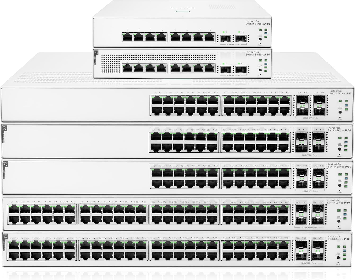 HPE Networking Instant On Switch Series 1930 8-Port Gb Smart-Managed Layer 2+ Ethernet Switch with PoE | 8X 1G | 2X SFP | 8X