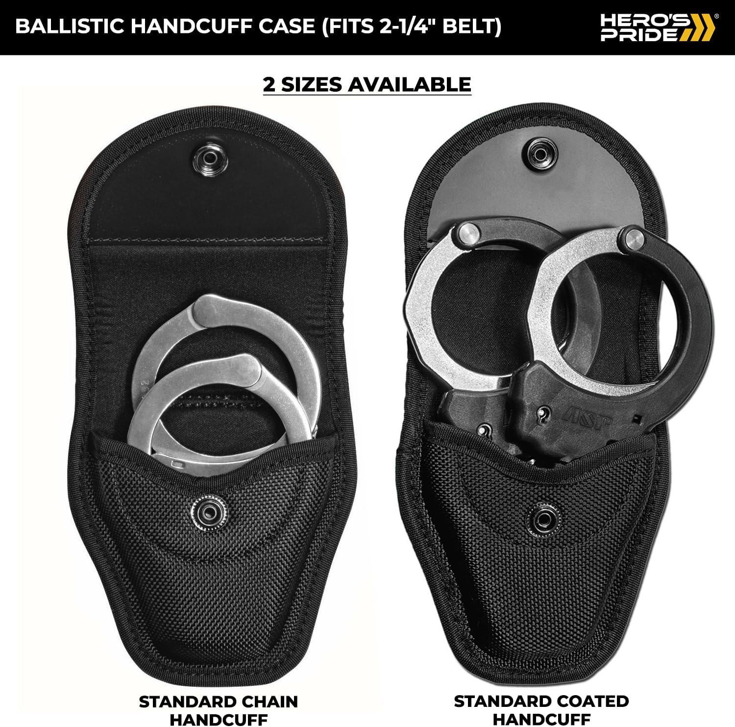 Hero's Pride Ballistic Handcuff Case - Standard & ASP Handcuffs - Durable Nylon