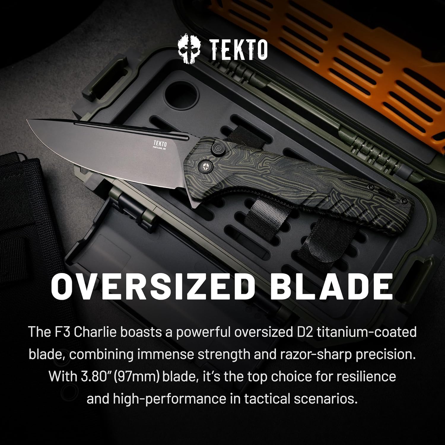 TEKTO F3 Charlie Button Lock Folding Knife