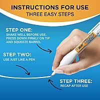 BIC Wite-Out Shake N Squeeze Correction Pen, 8 ml, White, Pack Of 2