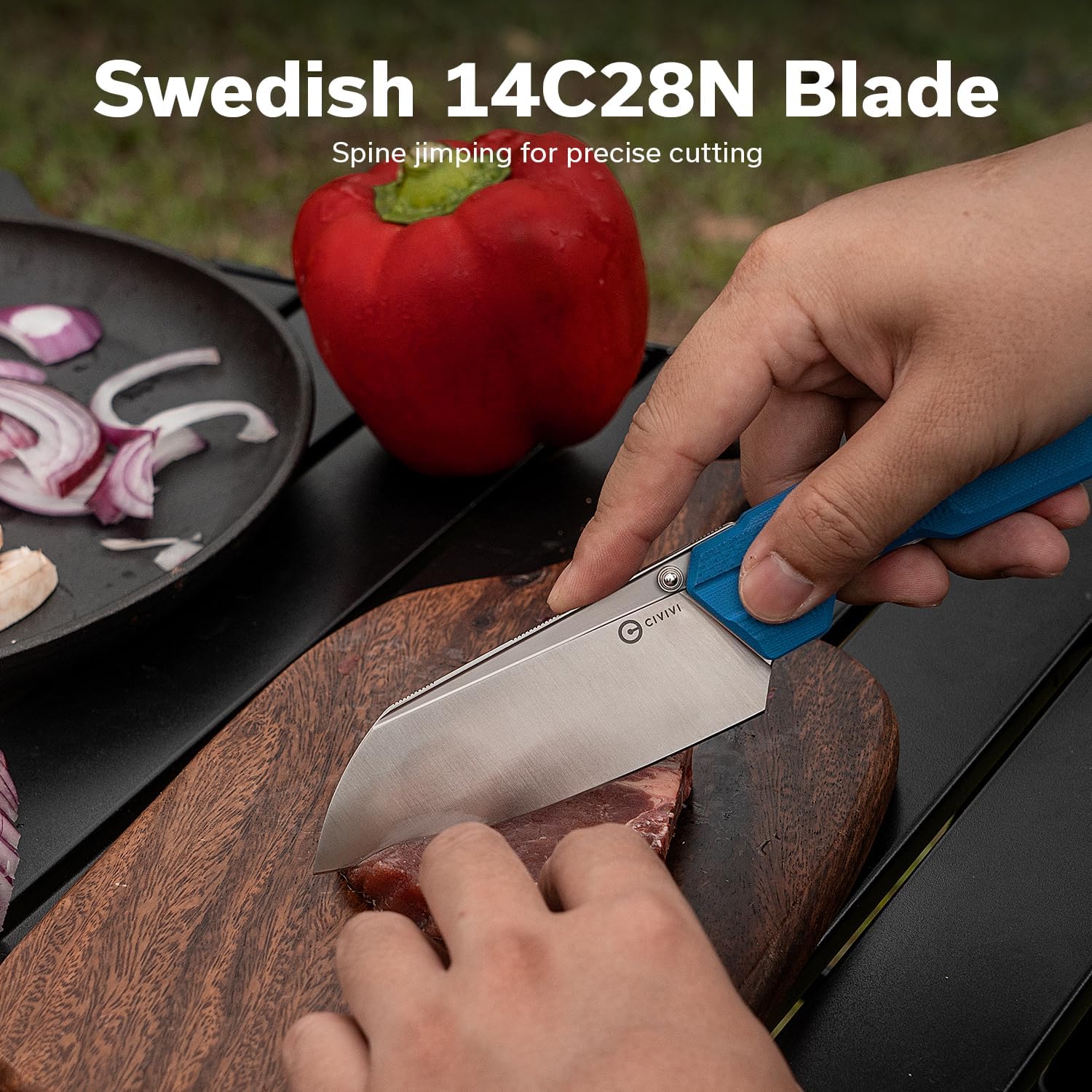 CIVIVI Hid Folding Pocket Knife 4.14in 14C28N Blade G10 Handle