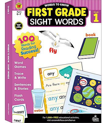 Words to Know Sight Words Workbook for First Grade—Reading Activities, Games, Flashcards, Handwriting, Sentences