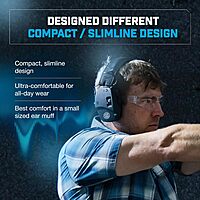 AXIL x SIG SAUER TRACKR Blu Electronic Ear Muffs | 27dB SNR / 21dB NRR Compact Lightweight Water-Resistant Tactical Shooting