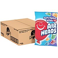 Airheads Candy, Soft Filled Bites, Assorted Flavors, Non Melting, Party, 6oz Bag, Box of 12 Bags Candy Original Fruit 6 Ounce (Pack of 12)