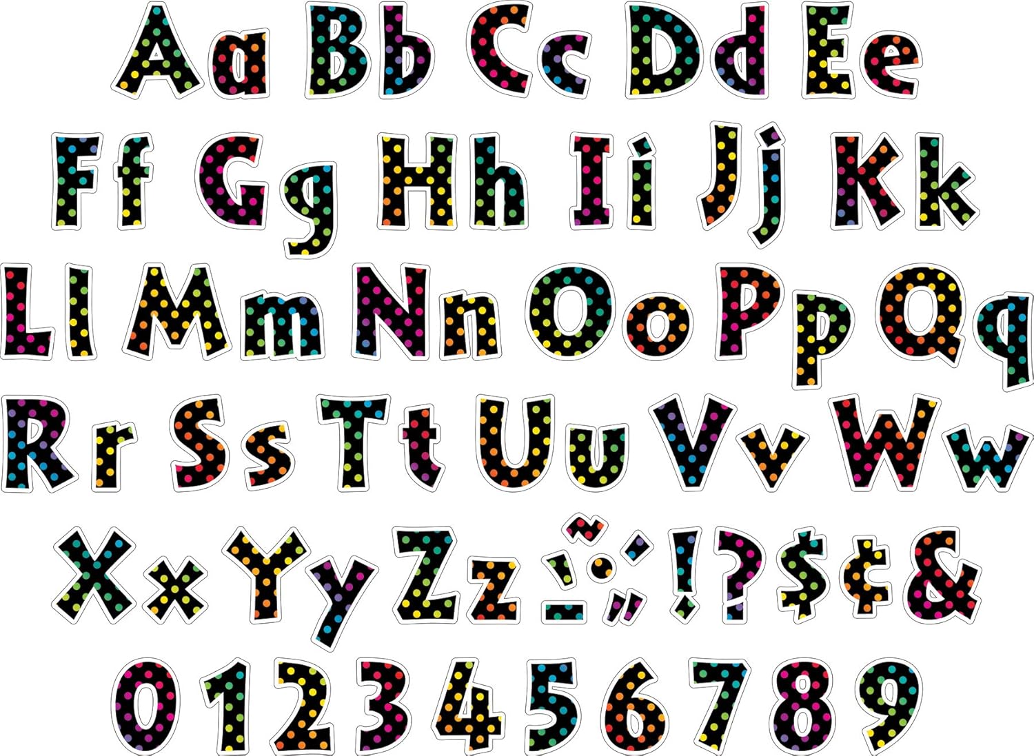 Barker Creek 4" Letter Pop-Outs 2-Pack, Over The Rainbow, Jazz Up Your Bulletin Boards with These Colorful Letters