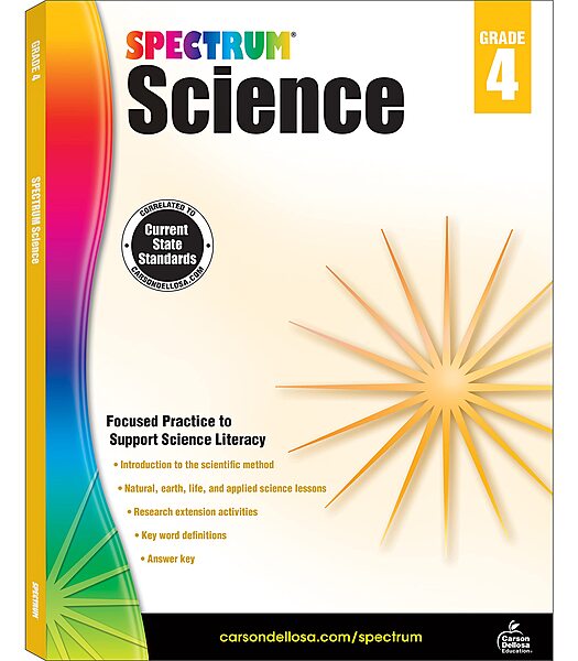 Spectrum Science 4th Grade Workbooks, Focused Practice to Support Science literacy