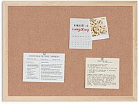 U Brands Cork Bulletin Board with Wood Frame